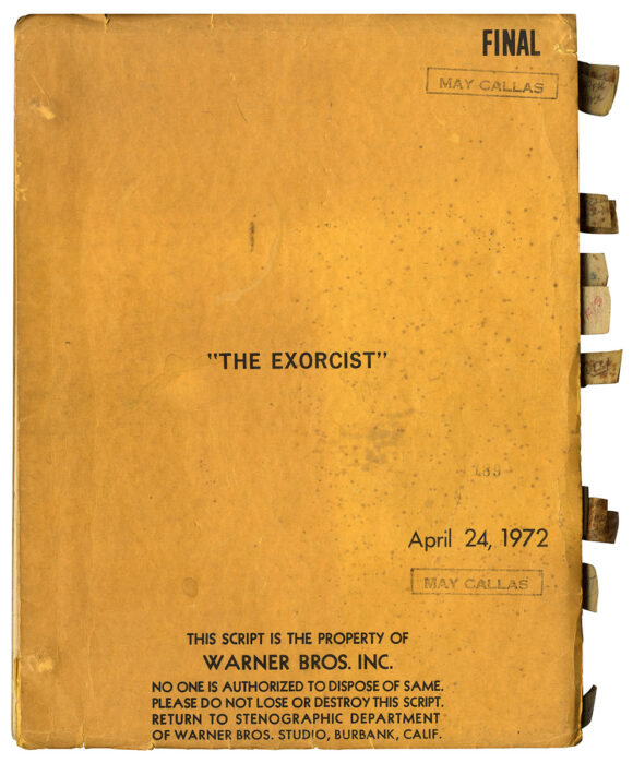 William Friedkin (director) THE EXORCIST (Apr 24, 1972) Revised final film script