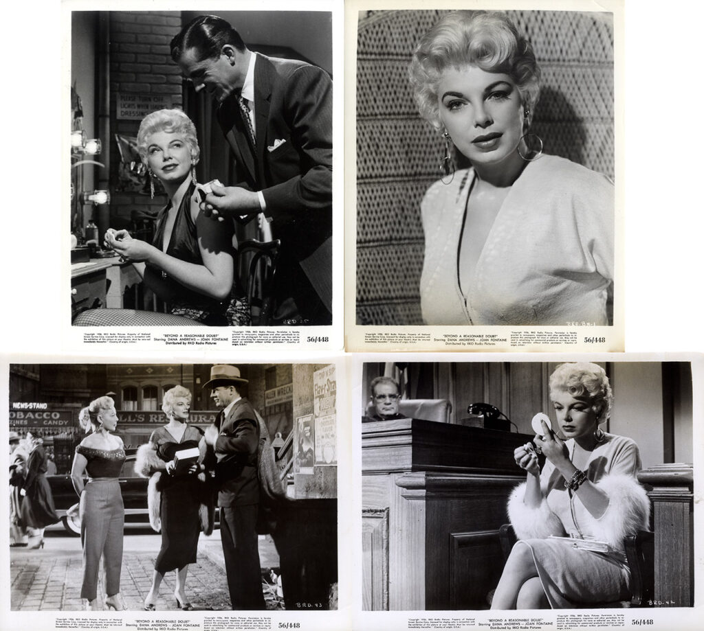 BEYOND A REASONABLE DOUBT (1956) Set of 14 photos