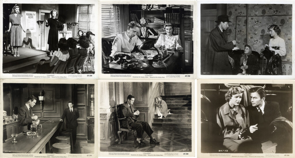 CAUGHT (1949) Set of 9 photos