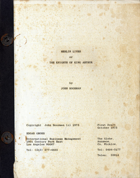 John Boorman (screenwriter, director) EXCALIBUR (1975) First draft UK film script