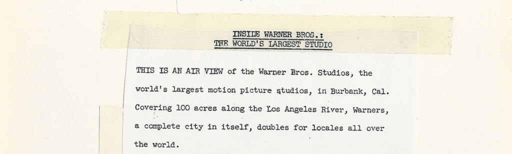 WARNER BROTHERS STUDIO LOT (1946) Aerial photo