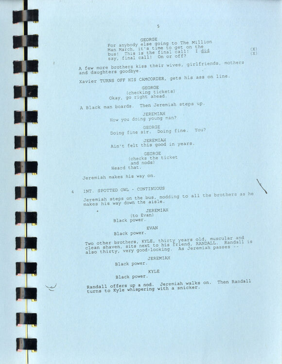 Spike Lee (director) GET ON THE BUS (Mar 29, 1996) Rainbow film script by Reggie Rock Bythewood - Image 3