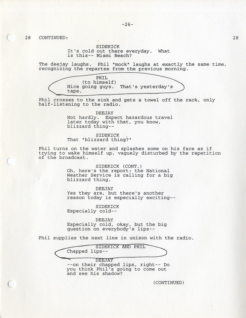 Harold Ramis (co-screenwriter, director) GROUNDHOG DAY (1992) Rainbow film script by Danny Rubin, Harold Ramis - Image 3