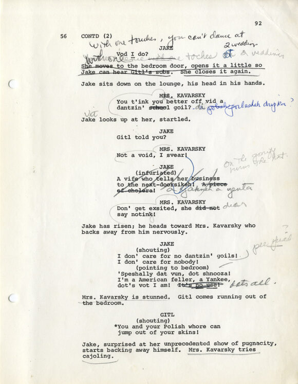 Joan Micklin Silver (screenwriter, director) HESTER STREET (Jun 1, 1973) Revised draft film script - Image 5