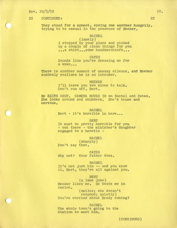 Stanley Kramer (director), Scopes Trial (subject) INHERIT THE WIND (Aug 13, 1959) Revised draft film script by [Nedrick Young] and Harold Jacob Smith - Image 3