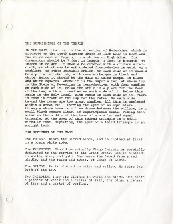 Kenneth Anger (screenwriter, director) THE GNOSTIC MASS (2002) Film script - Image 2