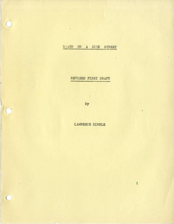 (Film noir) ONE WAY STREET (Sep 14, 1949) Revised first continuity script by Lawrence Kimble - Image 2