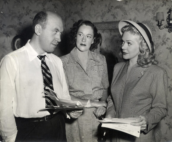 OTTO PREMINGER DIRECTS | FALLEN ANGEL (1945) BTS photo