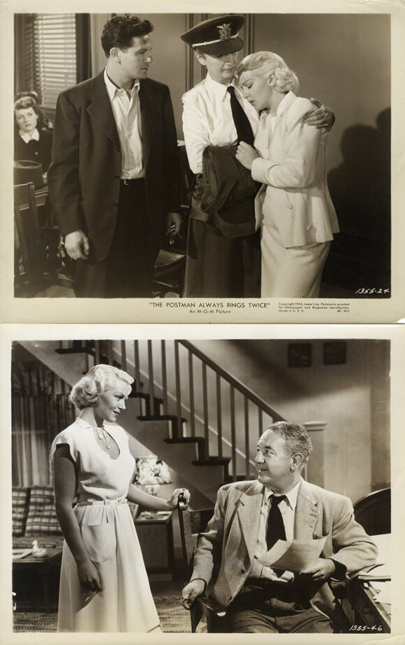 James Cain (source) THE POSTMAN ALWAYS RINGS TWICE (1946) Set of 5 photos - Image 2