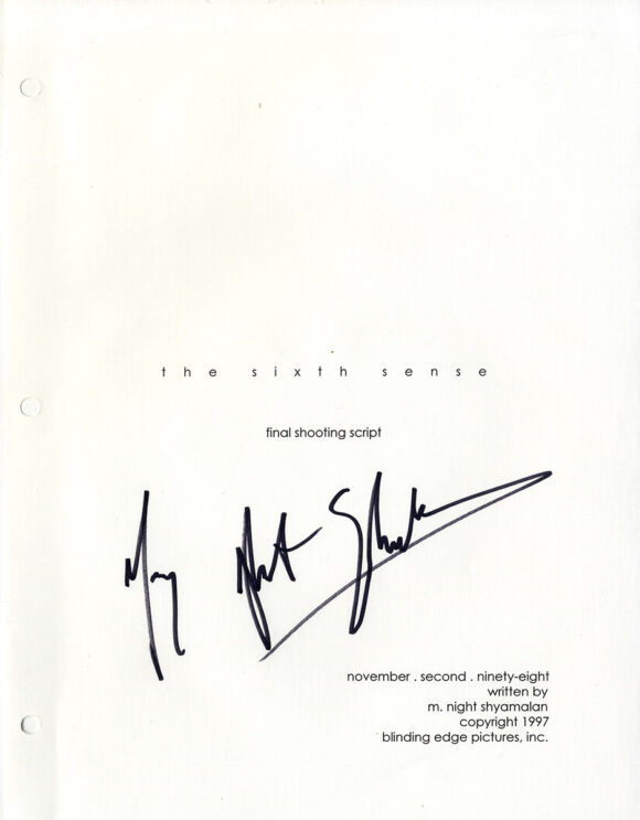 SIXTH SENSE, THE (1998) Final Shooting script signed by director M. Night Shyamalan - Image 2