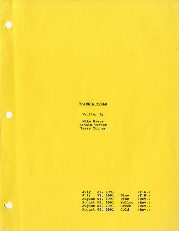 WAYNE'S WORLD (Aug 5, 1991) Revised draft film script by Mike Myers, Bonnie Turner and Terry Turner - Image 2