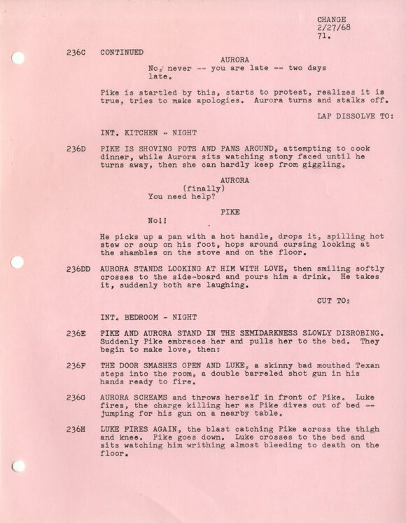 Sam Peckinpah (director, co-screenwriter) THE WILD BUNCH (Feb 7, 1968) Revised final draft script - Image 4