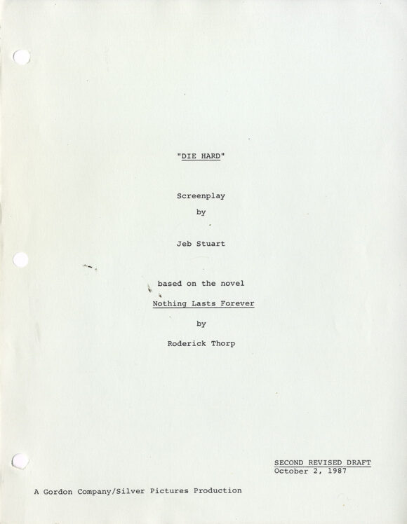 DIE HARD (1987) Second revised draft script - Image 2