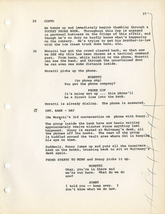 DOG DAY AFTERNOON [1973] Film script - Image 2