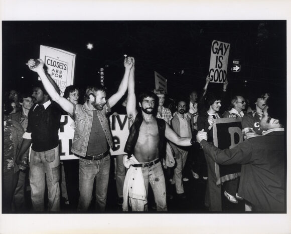 GAY ACTIVISTS IN 1977 MANHATTAN [1977] Set of 2 photos by Jim Anderson - Image 2