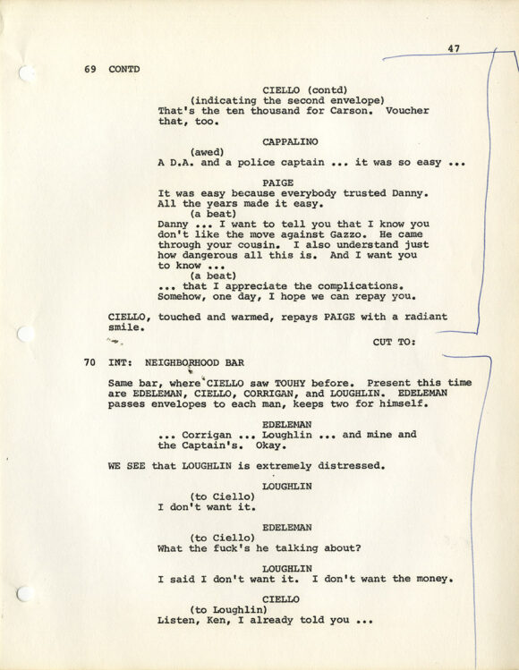 Sidney Lumet (director) PRINCE OF THE CITY (Jan 1980) Final Draft film script - Image 4