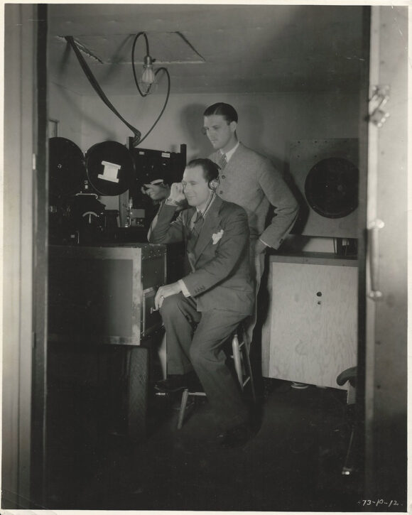 RKO SOUND RECORDING BOOTH (1929) BTS photo