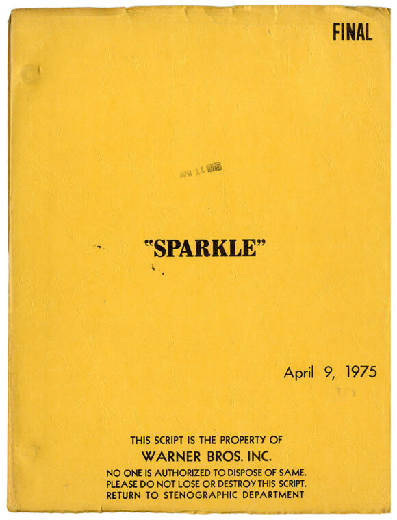 (Blaxploitation film) SPARKLE (Apr 9, 1975) Final Draft film script by Joel Schumacher