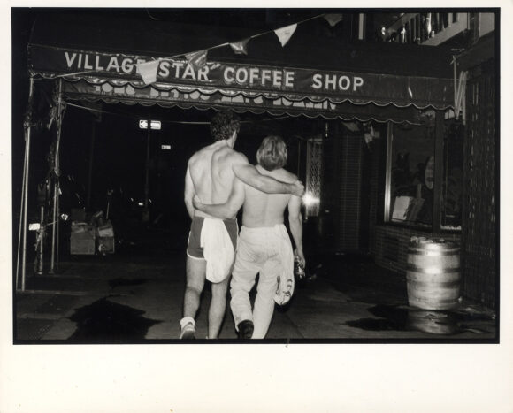 TWO GAY MEN IN NYC'S WEST VILLAGE, SUMMER '77 (1977) Photo by Joseph Stevens