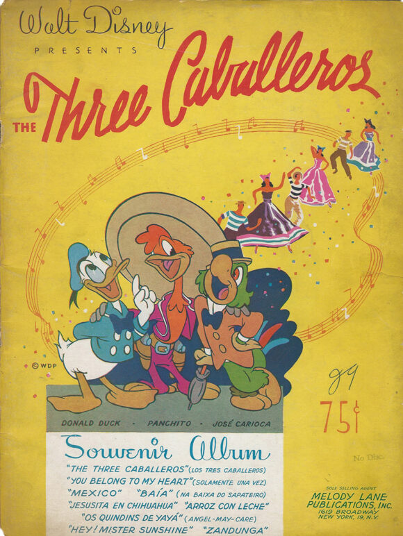 Walt Disney's THE THREE CABALLEROS (1944) Music book