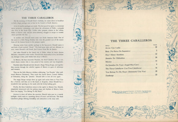 Walt Disney's THE THREE CABALLEROS (1944) Music book - Image 2