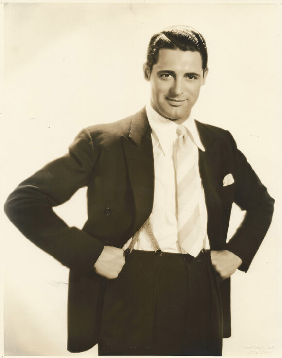 CARY GRANT WEARS SUIT, TIE AND SUSPENDERS (1932) Oversized photo by Otto Dyar