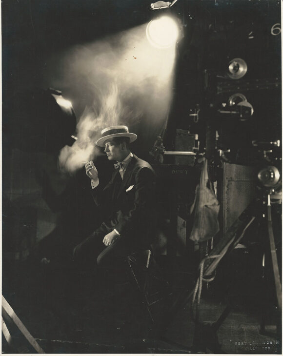 MAURICE CHEVALIER ON THE PARAMOUNT SOUNDSTAGE | ONE HOUR WITH YOU (1932) Oversized BTS photo by Bert Longworth