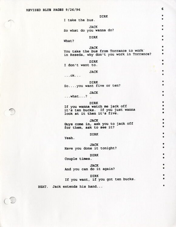 Paul Thomas Anderson (writer, director) BOOGIE NIGHTS (May 1996) Revised draft film script - Image 3