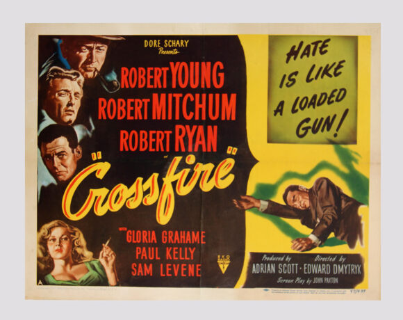 CROSSFIRE (1947) Half sheet poster style A