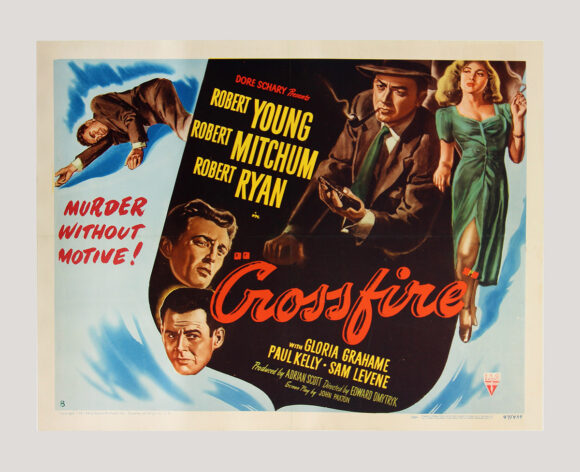 CROSSFIRE (1947) Half sheet poster style B