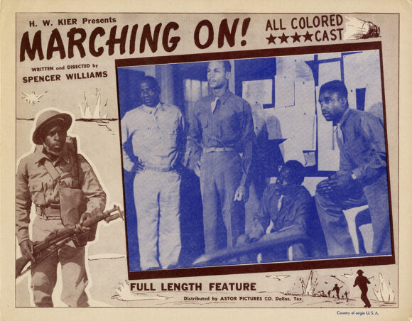 (African American film) MARCHING ON! (1943) Set of 4 lobby cards - Image 3