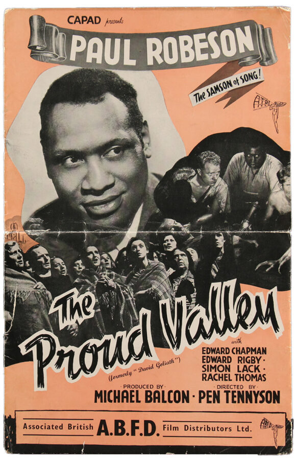 Paul Robeson (actor) THE PROUD VALLEY [1940] UK pressbook