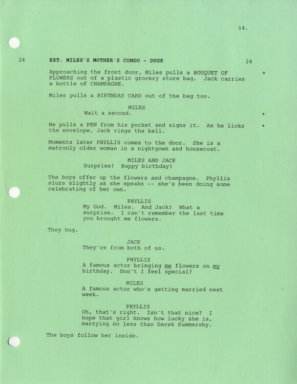 SIDEWAYS (Jul 24, 2003) Third Draft film script - Image 2