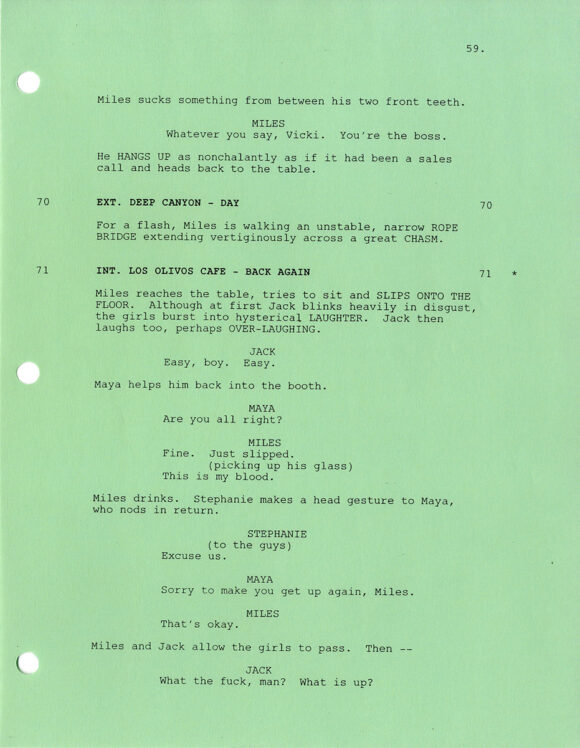 SIDEWAYS (Jul 24, 2003) Third Draft film script - Image 3