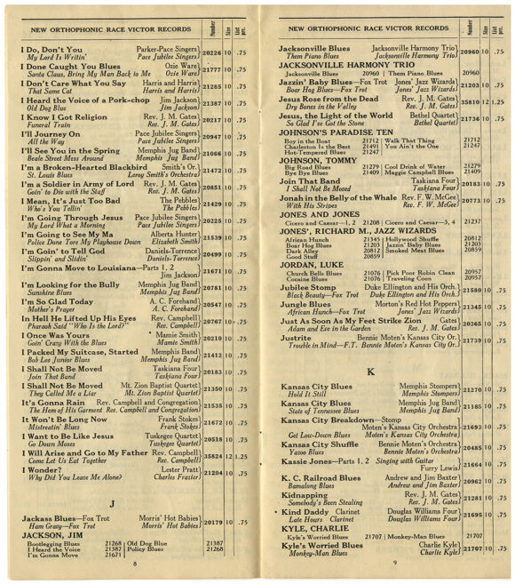 (African American music) VICTOR RACE RECORDS Orthophonic Recording (1929) Catalog - Image 2