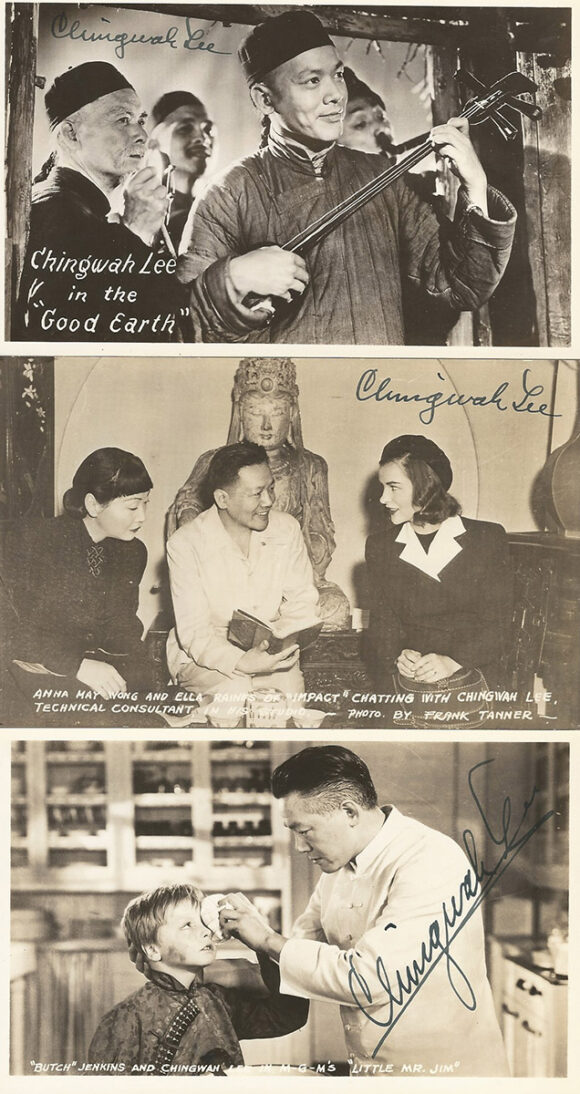 CHING WAH LEE [1937-49] Autographed postcard group