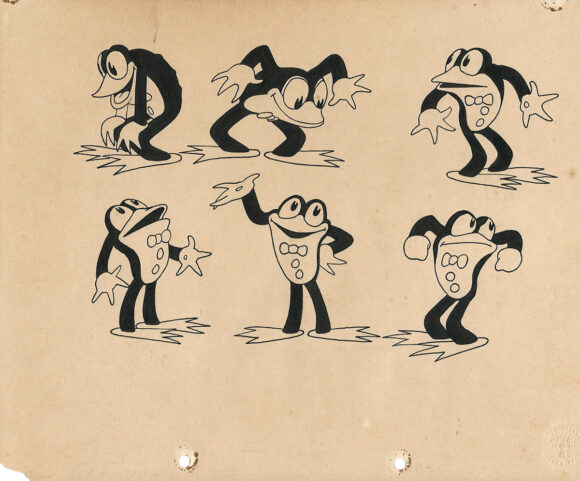 FLIP THE FROG (1930) Character production drawing by Ub Iwerks