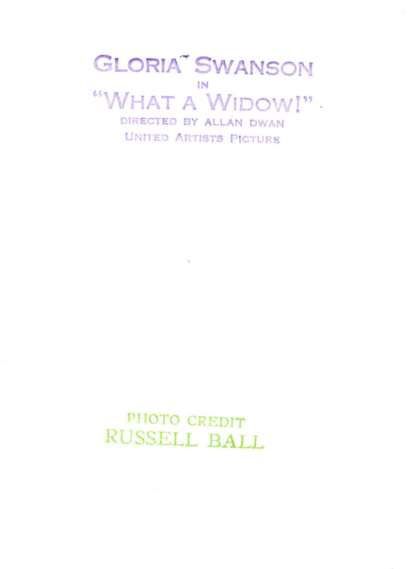 GLORIA SWANSON | WHAT A WIDOW! (1930) Oversized portrait by Russell Ball - Image 2