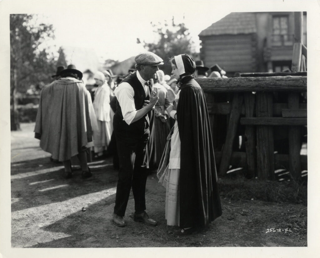 SCARLET LETTER, THE (1926) BTS photo ft. Lillian Gish, Victor Sjöström