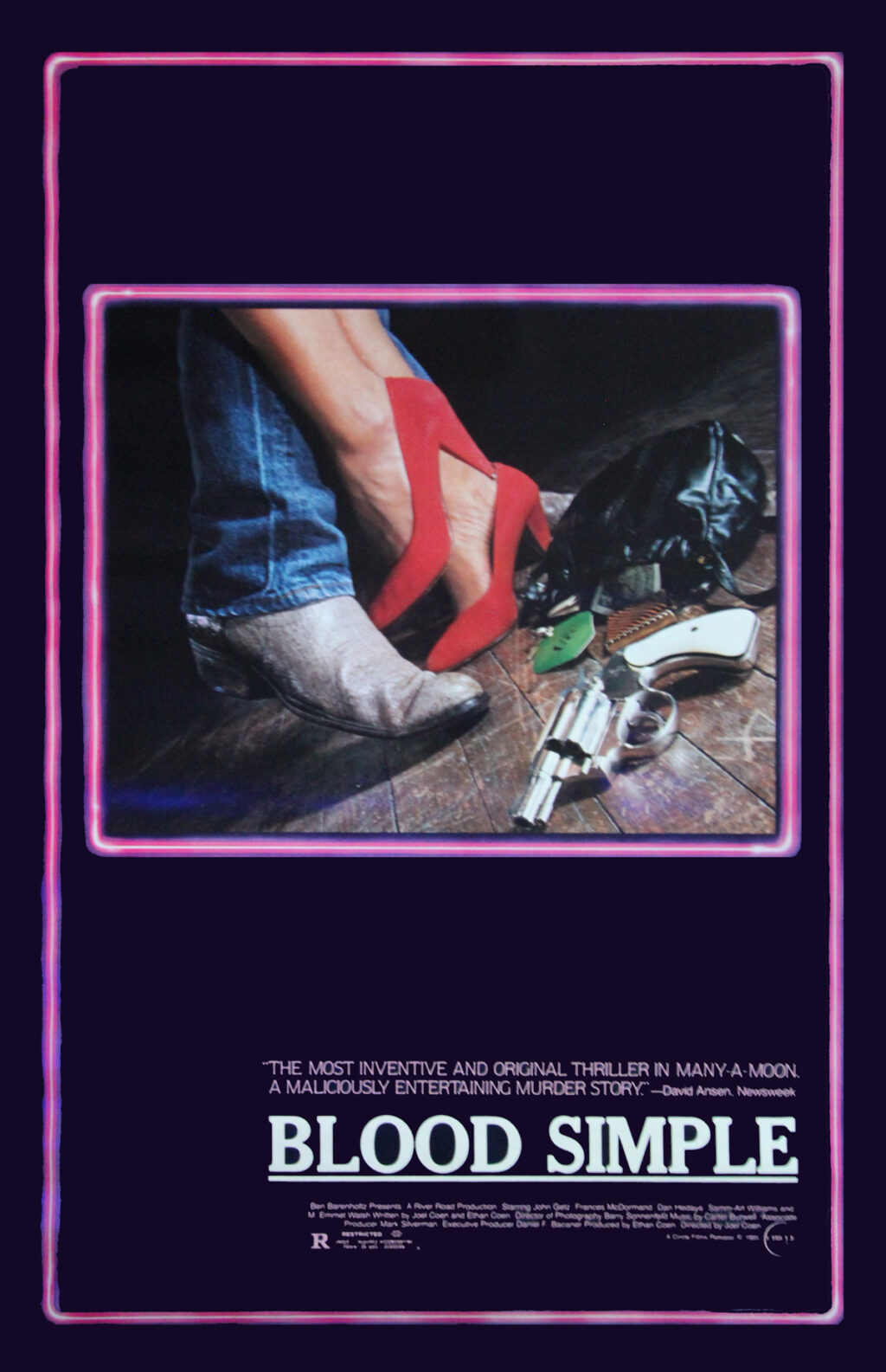 BLOOD SIMPLE [1985] One sheet poster